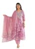 Cotton Printed Anarkali Kurta with Palazzo Pants and Dupatta Set