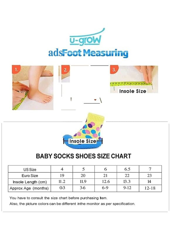 Generic u-grow Baby Anti-Skid Breathable Soft Socks Shoes