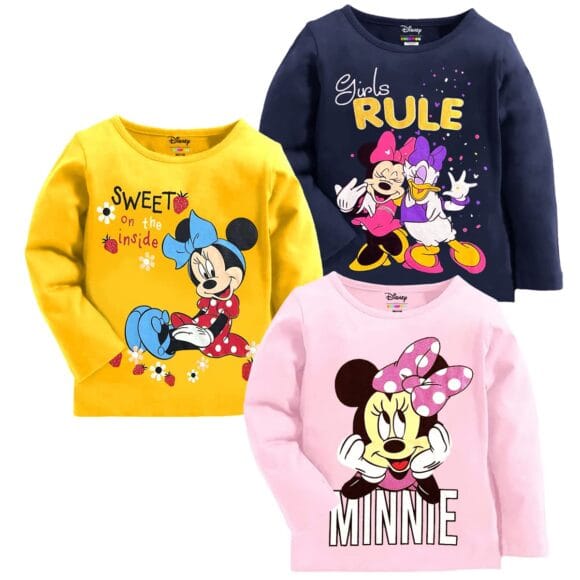 Disney Minnie Girls Full Sleeves T-Shirt