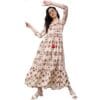 Daevish New Tie & Dye Print V Nack Maxi Kurta for Women & Girl's|Falred Kurta|Fastive Kurta for Women