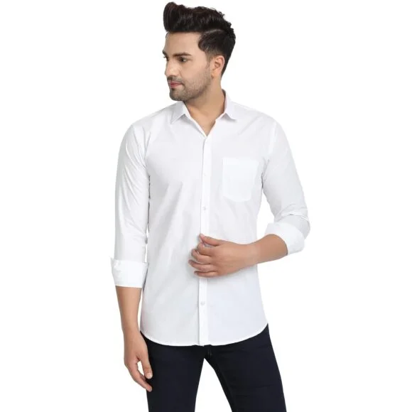 Standard Generic Majestic Man Solid Slim Fit Casual shirt for men