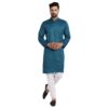 Standard Generic Excent Men's Cotton Checked Kurta Pajama Set for Traditional and Ethnic Wear Straight Kurta Pajama