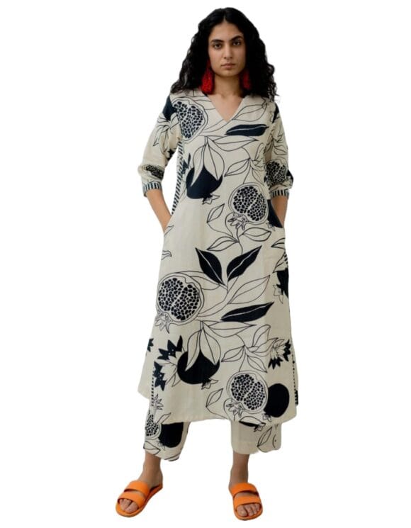 Rayon Blend Straight Printed Kurta with Palazzo (ANAAR-Beige-NV-GS_L_White_Large)