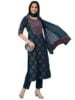 GoSriKi Women's Cotton Blend Printed Straight Kurta with Pant & Dupatta