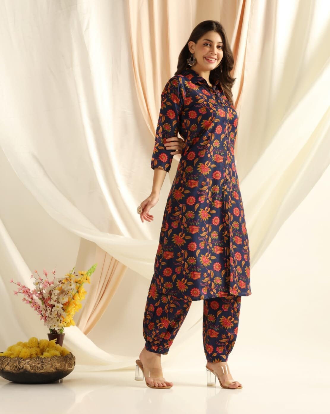 Leriya Fashion Ethnic Co Ord Set for Women || Rayon Kurta Pant Set || Office Wear Kurta Set for Women || Casual Kurti Set || Simple Kurta Set for Women || Co Ord Kurta Set for Women - Image 3
