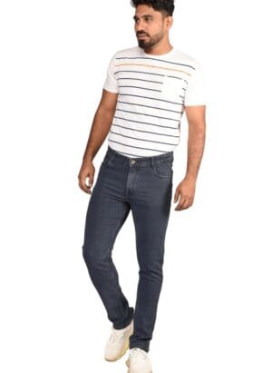 AFLASH Men's Jeans |Comfortable & Stretchable | Casual Slim Fit Denims Mid Rise Full Length Jeans Latesh Fashionable Pant