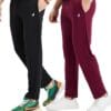 Modeve Mens Cotton Blend Solid Regular Fit Track Pant for Summer_Combo Pack of 2 II Track Pants for Men with 2 Side Pockets Mens Lower II Gym & Yoga Wear II