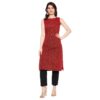 Rangavali Cotton Sleeveless Kurta | Readymade Outfit Cotton Kurti for Women | Dress for Ladies | Printed 1 Pcs | Rust