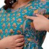 Women's Pure Cotton All Over Printed Maternity Feeding Kurti | Maternity Gown
