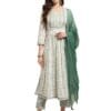 Amayra Women's Nayra Cut Embroidered Kurta with Pant and Dupatta set