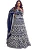 Standard Generic PATLANI Women's Naylon Net Embroiered Full Stitched Gown with Dupatta.
