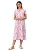 Zipless Maternity Dress for Women | Knitted Cotton Hosiery Feeding Gown with Easy Discreet Nursing for Pre & Post Partum