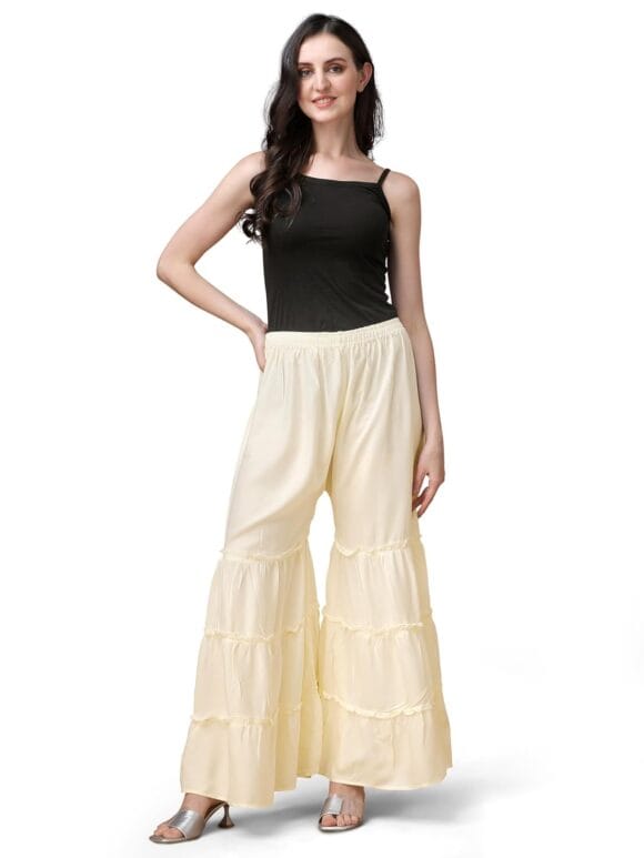 Soft Cotton Regular Fit Sharara Free Size (26 Inch to 36 Inch Waist Size) - Image 5