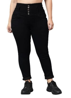 Nifty Women's Denim Stretchable High Waist Plus Size Jeans