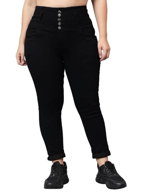Nifty Women's Denim Stretchable High Waist Plus Size Jeans