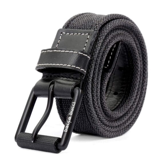 Bacca Bucci Men's Leather & Canvas Belt