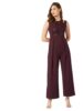 Standard Generic Miss Chase Women's Halter Neck Sleeveless Solid Wide Leg Sequin Paneled Regular Length Jumpsuit