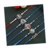 TONKWALAS Multicolor Combo of 5 Rakhi Set for Men with Roli Chawal Best Wishes Greeting Card
