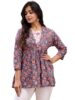feranoid Women's Cotton Floral Printed Short Kurti Tunic Top