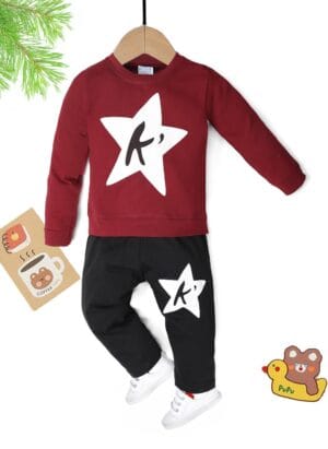 Jaganath Creations Kids Dress for Boys | Hosiery Cotton Printed Full Sleeve Sweatshirt and Pant Combo for Baby Boys