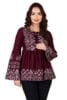 New Trend Flared Sleeve Festive Printed Top for Women