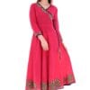 Yash Gallery Women's Cotton Slub Angrakha Style Anarkali Kurta