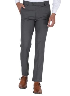 MALENO Men's Black Formal Trousers for Men | Slim Fit Trousers for Men |Trousers for Office, Party