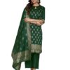 SIRIL Women's Art Silk Jacquard Straight Kurta Pant With Dupatta Set