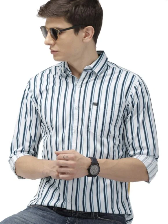 Standard Generic The Indian Garage Co Men Slim Fit Striped Shirts