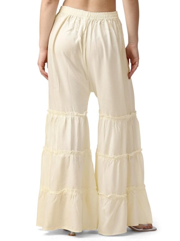 Soft Cotton Regular Fit Sharara Free Size (26 Inch to 36 Inch Waist Size) - Image 4