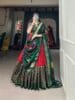 Patola Print Leheriya With Foill Work Tussar Silk Lehenga Cholii