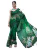 Standard Generic Satrani Women's Satin Digital Print Saree with Unstitched Blouse Piece