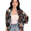 TOPLOT Women's Front Open Floral Printed Shrug Top Regular Fit