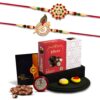 Bracelet/ Rakhi Effete Chocolate Almonds with Silver Color Pooja Coin | Rakhi for brother with gift | handmade rakhi