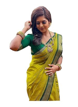 SGF11 Women's Kanjivaram Soft Silk Saree With Blouse Piece