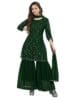 Women's Georgette Sharara Kurta with (Dupatta Set)