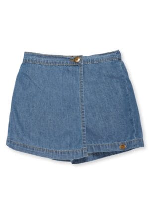 KiddoPanti Girls Denim Over Lap Shorts