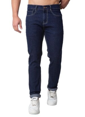 TODBURY Men Carbon Blue Mid Rise Slim Tapered Stretchable Jeans for Men ||Full Length Modern & Fashionable for Casual Wear Comfort and Flexibility(152102)