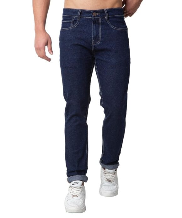 TODBURY Men Carbon Blue Mid Rise Slim Tapered Stretchable Jeans for Men ||Full Length Modern & Fashionable for Casual Wear Comfort and Flexibility(152102)