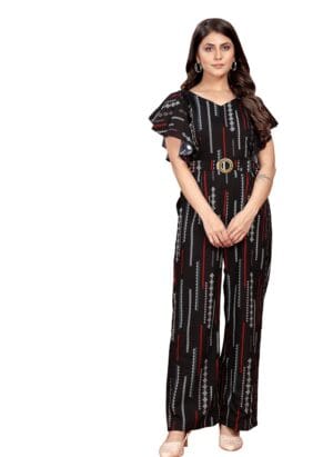 Apixa Women's Rayon Printed Jumpsuit