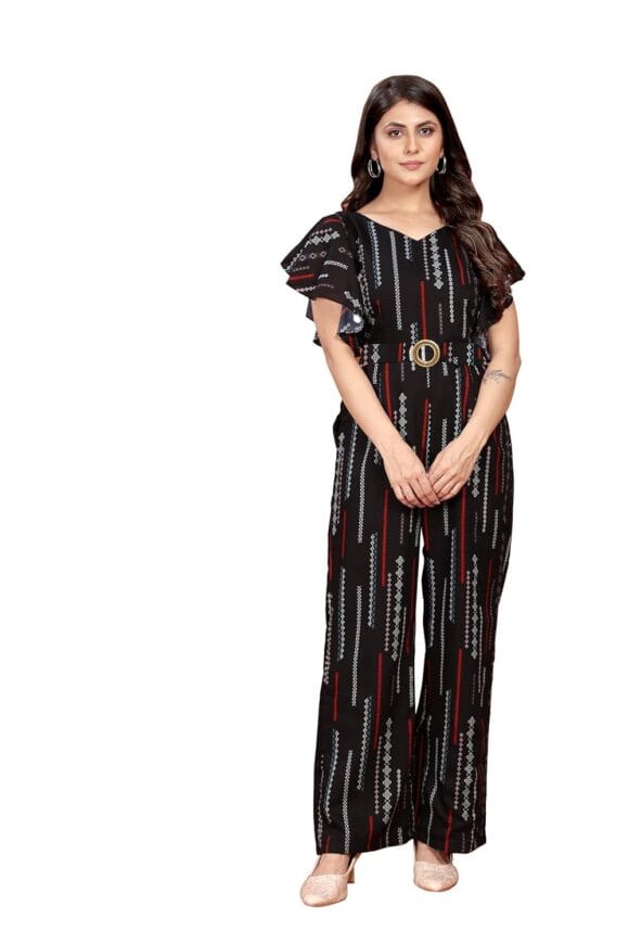 Apixa Women's Rayon Printed Jumpsuit