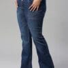 HIGH STAR Women Plus Size Bootcut High-Rise Light Fade Stretchable Jeans
