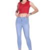 Channel-F Women's High Waist Jeans, Ankle Length, Strechable Denim Jeans for Women & Girls