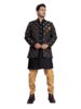 Standard Generic XEPON Mens Ethnic Wear Black Kurta Pajama With Stylish Long Jacket Set