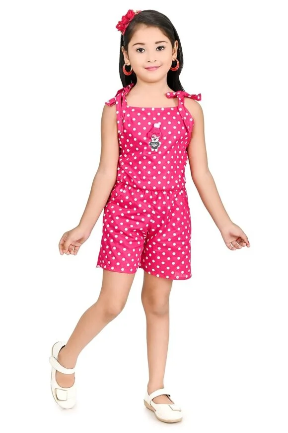 kids fashion NEW JON Cotton Casual Polka Dot Mini Dress for Girls