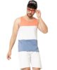 Standard Generic RodZen Men's Cotton Regular Fit Color Blocked Sleeveless T-Shirt