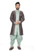 Standard Generic XEPON Men's Ethnic Wear Jacquard Printed Full Sleeve Knee Length Sherwani With Dhoti Set