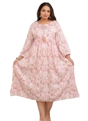Yellow Regular Pink Gown | Formal Wear Plus Size Gown | Plus Size Gown | Ultra Plus Size Gown| Occasion Wear Gown | CH-178
