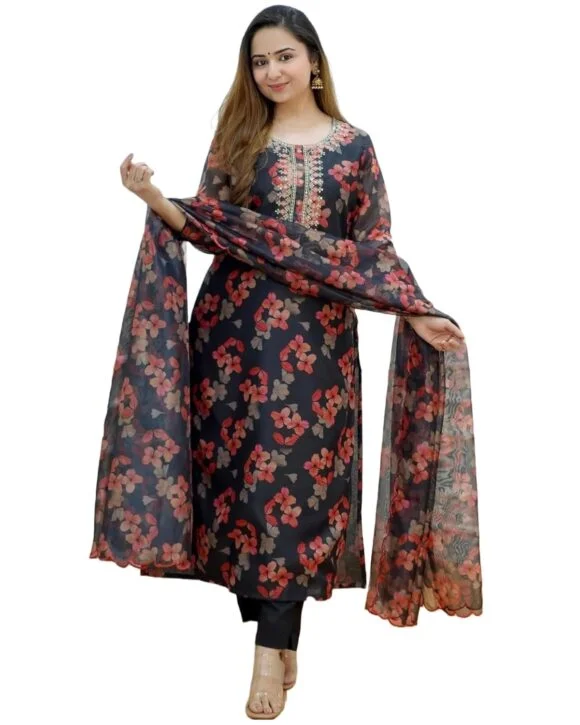 Women Kurta GoSriKi Women's Kurta with Pant & Dupatta