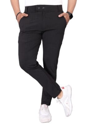 Mehrang Men's Stretchable Stretchable Formal Pant Trousers | Stylish Slim Fit Men's Wear Trousers for Office or Party | Polycotton Knitted Fabric